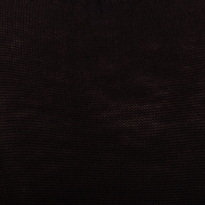 Poncho 100% bebé alpaca - Poncho tejido de manga corta de Baby Alpaca en color negro de Perú