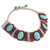Carnelian and garnet beaded collarette necklace, 'Summer Jazz' - Handcrafted Carnelian, Garnet, and Blue Calcite Necklace (image 2b) thumbail