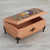 Decoupage wood decorative box, 'Life is Good' - Sun and Moon Decoupage Wood Decorative Box from Mexico