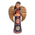 Wood sculpture, 'Comfort and Love' - Floral Pinewood Sculpture of an Angel from Guatemala thumbail