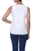 Sleeveless linen blend blouse, 'Ivory Whisper' - Sleeveless Cotton and Linen Blend Blouse (image 2b) thumbail