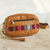 Leather and wool belt bag, 'Double Duty' - Saddle Brown Belt Bag and Wristlet from Peru (image 2) thumbail