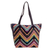 Cotton shoulder bag, 'Guatemalan Peaks' - Handwoven Multicolor & Black Cotton Shoulder Bag Tote