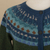 100% alpaca cardigan sweater, 'Andean Forests' - 100% Alpaca Green Yoke Cardigan From Peru (image 2e) thumbail