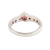 Garnet and ruby solitaire ring, 'Shimmering Union in Red' - Garnet and Ruby Solitaire Ring (image 2c) thumbail