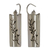 Silver flower earrings, 'Cherry Tree' - Artisan Crafted Taxco Silver Hook Earrings from Mexico thumbail