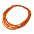 Wood beaded necklace, 'Solar Dance' - Orange Wood Bead Necklace Hand Crafted in Thailand (image 2b) thumbail
