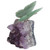 Quartz and amethyst gemstone sculpture, 'Verdant Wings' - Quartz and Amethyst Butterfly Gemstone Sculpture from Brazil