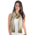 Rayon scarf, 'Iridescent Olive' - Grey Olive Green Hand Made Rayon Chenille Scarf thumbail