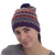 100% alpaca hat, 'Indigo Winter' - Handcrafted 100% Alpaca Wool Patterned Hat (image 2b) thumbail