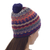100% alpaca hat, 'Indigo Winter' - Handcrafted 100% Alpaca Wool Patterned Hat (image 2c) thumbail