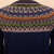 100% alpaca cardigan sweater, 'Blue Peru' - 100% Alpaca Dark Blue Tunic-Style Button-Down Sweater (image 2h) thumbail