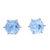 Blue topaz stud earrings, 'Catch a Star in Light Blue' - Artisan Crafted Blue Topaz and Sterling Silver Stud Earrings thumbail