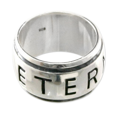 Men's sterling silver ring, 'Eternal' - Men's sterling silver ring