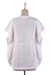 Cotton mesh tunic, 'Glamorous Lady' - Cotton Off White Cover Up or Tunic Top from India (image 2b) thumbail
