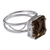 Smoky quartz solitaire wrap ring, 'Empyrean Smoke' - Hand Crafted Smoky Quartz Wrap Ring (image 2a) thumbail