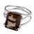 Smoky quartz solitaire wrap ring, 'Empyrean Smoke' - Hand Crafted Smoky Quartz Wrap Ring (image 2e) thumbail