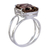 Smoky quartz solitaire wrap ring, 'Empyrean Smoke' - Hand Crafted Smoky Quartz Wrap Ring (image 2f) thumbail