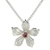 Tourmaline pendant necklace, 'Winter Bloom' - Sterling Silver Tourmaline Floral Pendant Necklace Thailand (image 2d) thumbail