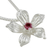 Tourmaline pendant necklace, 'Winter Bloom' - Sterling Silver Tourmaline Floral Pendant Necklace Thailand (image 2e) thumbail