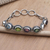 Multi-gemstone tennis bracelet, 'Paint the Rainbow' - Hand Made Amethyst and Peridot Tennis Bracelet (image 2) thumbail
