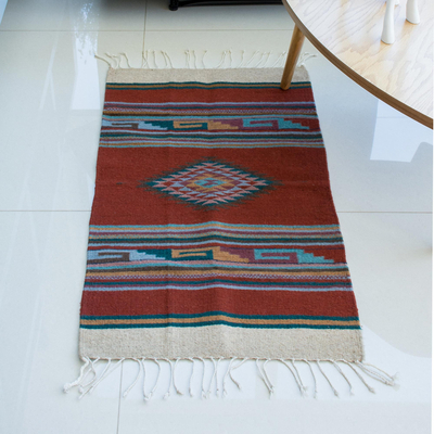 Zapotec wool rug, Eye of God (2x3)