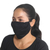 Cotton face masks 'Elastic Black' (set of 5) - Set of 5 Artisan Crafted Elasticized Black Cotton Face Masks (image 2i) thumbail