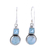 Larimar and blue topaz dangle earrings, 'Glittering Sky' - Larimar and Blue Topaz Sterling Silver Dangle Earrings (image 2a) thumbail