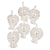 Hand-woven cotton holiday ornaments, 'Snow Angels' (set of 6) - Cotton and Bamboo Angel Holiday Ornaments (Set of 6)