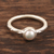 Cultured pearl solitaire ring, 'Delicate Nature' - Cultured Pearl Solitaire Ring from India (image 2) thumbail