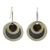 Sterling silver dangle earrings, 'Maya Eclipse' - Taxco Silver Brass Accent Dangle Earrings from Mexico
