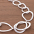 Collar de eslabones bañados en plata de primera ley, 'Silver Modernity' - Collar de eslabones modernos plateados de Perú
