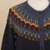 100% alpaca cardigan sweater, 'Blue Andean Nordic' - 100% Alpaca Yoke Cardigan Sweater with Buttons From Peru (image 2d) thumbail