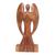 Wood sculpture, 'Guardian Angel' - Hand Carved Wood Angel and Baby Sculpture (image 2d) thumbail