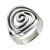 Sterling silver cocktail ring, 'Water Swirls' - Sterling Silver Swirls Cocktail Ring from Thailand