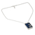 Lapis lazuli pendant necklace, 'Star Shower' - Modern Sterling Silver and Lapis Lazuli Necklace (image 2b) thumbail