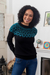 100% alpaca pullover sweater, 'Modern Geometry' - Knit 100% Alpaca Sweater (image 2b) thumbail