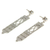 Sterling silver waterfall earrings, 'Bell Towers' - Sterling Silver Rectangle Waterfall Earrings from Thailand