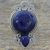Lapis lazuli cocktail ring, 'Glamorous Blue' - Hand Made Lapis Lazuli Cocktail Ring Rava Motif India