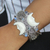 Rainbow moonstone and blue topaz cuff bracelet, 'Moon Duo' - Rainbow Moonstone and Blue Topaz Cuff Bracelet from Bali (image 2c) thumbail