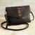 Leather sling bag, 'Mystic Black' - Versatile Leather Geometric Sling Bag from Peru (image 2b) thumbail