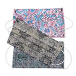Cotton face masks, 'Batik Inspiration' (set of 3) - Set of 3 Single Layer Cotton Print Elastic Loop Face Masks