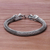Men's sterling silver chain bracelet, 'Air and Fire' - Men's Sterling Silver Naga Chain Bracelet from Thailand