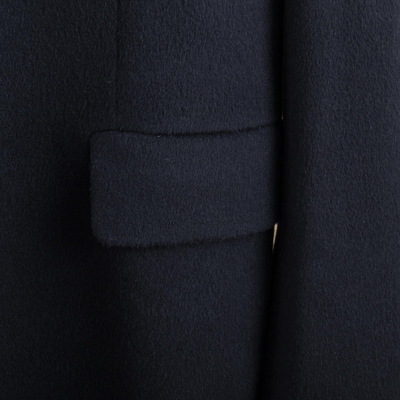 Herrenmantel aus Baby-Alpaka-Mischung, „Tailored Blue“ – Marineblauer, langer Mantel aus Baby-Alpaka-Mischung für Herren