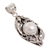 Cultured pearl flower pendant, 'Nest of Lilies' - Sterling Silver and Cultured Pearl Pendant