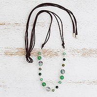 Multi-gemstone pendant necklace, 'Balance and Clarity' - Multi-Gemstone Pendant Necklace from Brazil