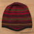 Alpaca blend knit hat, 'Diamond Warmth' - Red and Multicolored Alpaca Blend Knit Hat from Peru (image 2) thumbail