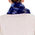 Cotton infinity scarf, 'Midnight Maya' - Dark Blue Patterned Infinity Scarf in Hand Woven Cotton
