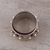 Copper and brass accented sterling silver spinner ring, 'Classic Bloom' - Handcrafted Sterling Silver Spinner Ring from India (image 2c) thumbail