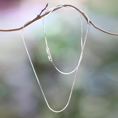 Sterling silver chain necklace, 'Sleek Shine' - Balinese Sterling ChainNecklace